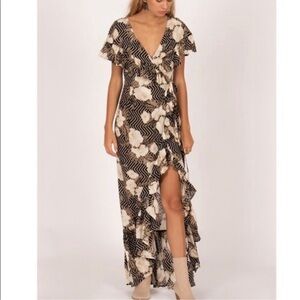 Amuse Society Floral Wrap Maxi Dress